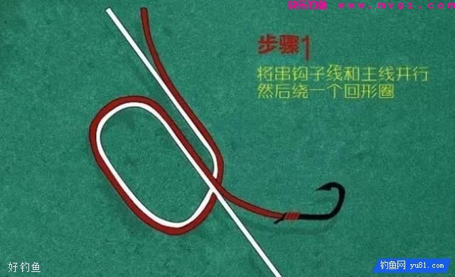 图解串钩的绑钩法,实用简单(图1) 图解串钩的绑钩法,实用简单(图1)