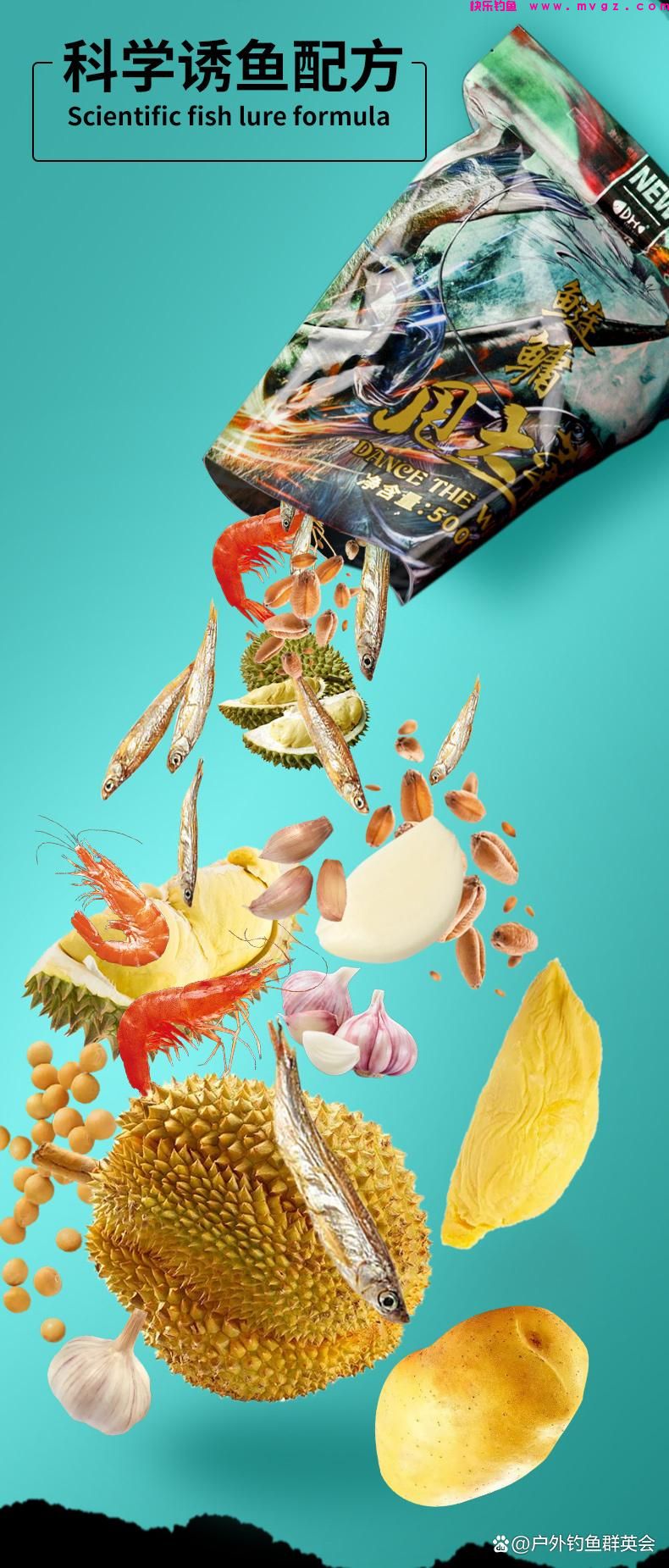 钩尖江湖手竿浮钓鲢鳙饵料，鲢鳙甩大鞭饵料(图2)